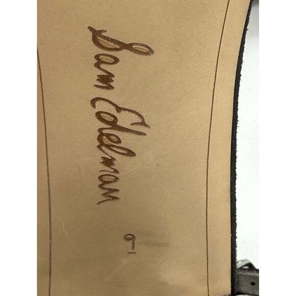 Sam Edelman Women Sandals W Strap Block Heels Beaded Accent Sz 9 Black MSRP 130 - Picture 4 of 9